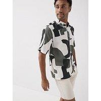 Only & Sons Sharvi Aop Printed Short Sleeve Shirt - Black