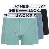 Jack & Jones 3 Pack Sense Logo Trunks - Blue