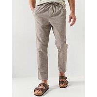 Only & Sons Linus Linen Blend Trousers - Beige