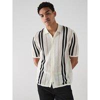 Only & Sons Leon Reg Short Sleeve Shirt Knit - Cream