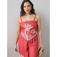 The Very Collection Curve Palm Print Co-Ord Top