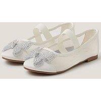 Monsoon Girls Princess Butterfly Ballerina Shoes - Light Cream