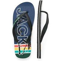Jack & Jones Print Flip Flops - Navy