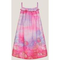 Monsoon Girls Ditsy Shell Swing Dress - Pink