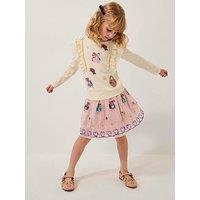 Monsoon Girls Treat Culture Disco Set - Light Cream