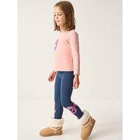 Monsoon Girls Bow Embellished Legging - Navy