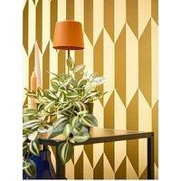 Cosmoliving By Cosmopolitan Graphic Groove Edge Gold Non Woven Wallpaper