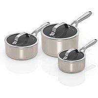 Ninja Ceramic Pro 3-Piece Stockpot Set With Lids - Stone Cw33000Ukst