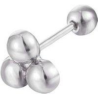 Seol + Gold Sterling Silver Triple Dot Barbell Stud Earring