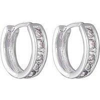 Seol + Gold Sterling Silver Cz Tiny Hoop Earrings