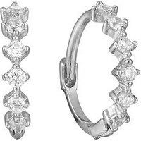 Seol + Gold Sterling Silver Cz Studded Huggie Hoops