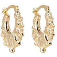 Seol + Gold 18Ct Gold Plate Over Sterling Silver Traditional Hoops