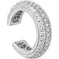 Seol + Gold Sterling Silver Pave Cz Cuff