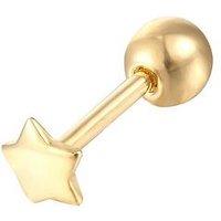 Seol + Gold 18Ct Gold Plate Over Sterling Silver Tiny Star Barbell Stud Earring