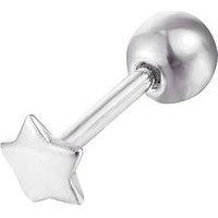 Seol + Gold Sterling Silver Tiny Star Barbell Stud Earring