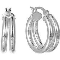 Seol + Gold Sterling Silver Double Hoop Earrings