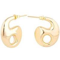 Seol + Gold 18Ct Gold Plate Over Sterling Silver Mariner Link Studs
