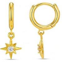 Orelia Crystal Starburst Micro Hoop Gift Box - Gold