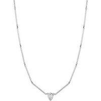 Seol + Gold Sterling Silver Teardrop Cz Link Necklace