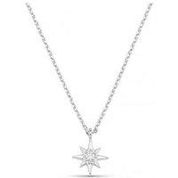 Orelia Crystal Starburst Charm Necklace Gift Box  Silver