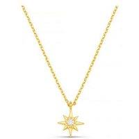 Orelia Crystal Starburst Charm Necklace Gift Box - Gold