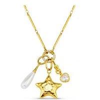 Orelia Mixed Charm Long Cluster Necklace 22" - Gold