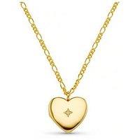 Orelia Crystal Heart Locket Necklace