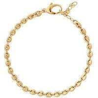 Seol + Gold 18Ct Gold Plate Over Sterling Silver Coffee Bean Mariner Chain Bracelet