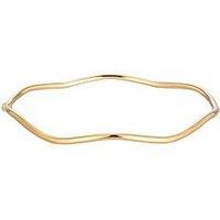 Seol + Gold 18Ct Gold Plate Over Sterling Silver Wavy Bangle