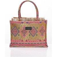 Sorena Nisiotissa Medium Tote Bag - Pink/Gold