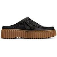 Clarks Torhill Mule Shoes - Black Nubuck