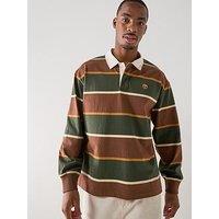 Timberland Long Sleeve Rugby Polo Shirt - Dark Multi