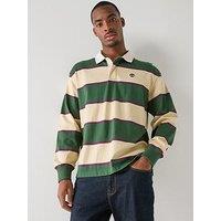 Timberland Long Sleeve Rugby Polo Shirt - Dark Green