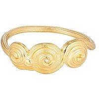 Seol + Gold 18Ct Gold Plate Over Sterling Silver Spiral Shell Ring