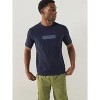 Napapijri Mens Box Logo T-Shirt - Blue