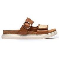 Clarks Arwell Step Sandals - Tan Leather