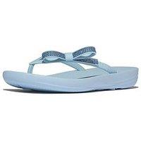 Fitflop Iqushion Glitz-Bow Flip-Flops - Cloudy Blue