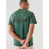 Timberland Sunfaded Back Tree Logo T-Shirt - Dark Green