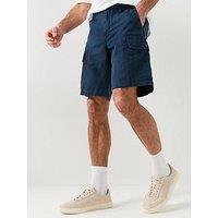 Timberland Cotton Linen Cargo Shorts - Navy