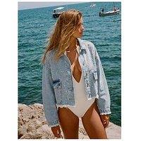 Sorena Crsytal Denim Jacket