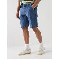 Timberland Cotton Linen Cargo Shorts - Dark Blue