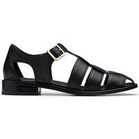 Clarks Hana Sun Shoes - Black Leather