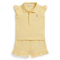 Polo Ralph Lauren Baby Girls Shirt & Short Set - Yellow