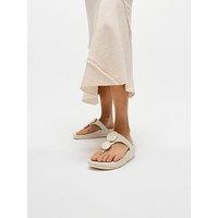 Fitflop Lulu Marbled Stone Toe-Post Sandals - Paris Beige
