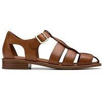 Clarks Hana Sun Shoes - Tan Leather
