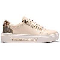 Clarks Hollyrose Zip Shoes - Cream Multi