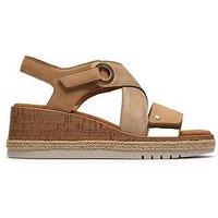 Clarks Kidiki Sun Wide Fit Sandals - Beige Combi
