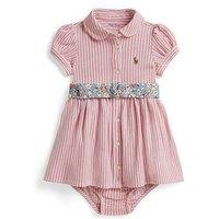 Polo Ralph Lauren Baby Girls Oxford Stripe Dress - Pink