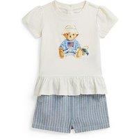 Polo Ralph Lauren Baby Girls Bear T-Shirt & Short Set - Multi