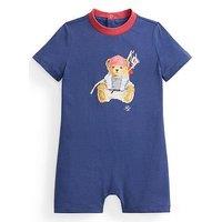 Polo Ralph Lauren Baby Boys Bear Short Sleeve Romper - Navy